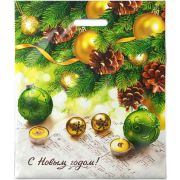 Пакет прорубной Новогодняя увертюра 40см*47см 45мкм ПВД,ППР/50/500
