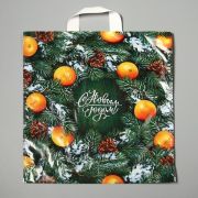 Пакет с петлевой ручкой Новогодний базар 38см*42см 40мкм ПНД