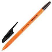 Ручка шариковая BRAUBERG «X-333 Orange», ЧЕРНАЯ, корпус оранж, узел 0,7 мм/