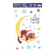 Наклейки на стекло Новогодние, 20*34см/1200