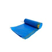 Пакеты для мусора 60л с завязками, 60*68см, 25мкм, ролик (10шт.) синие ПВД 1/18