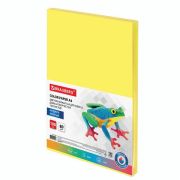 Бумага цветная для офисной техники А4 80г/м2 желтая (100л) BRAUBERG