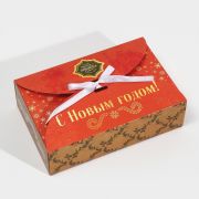 Коробка сборная 28см*18см*8см Новогодняя почта