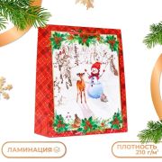 Пакет подарочный 26см*32см*12см Снеговик